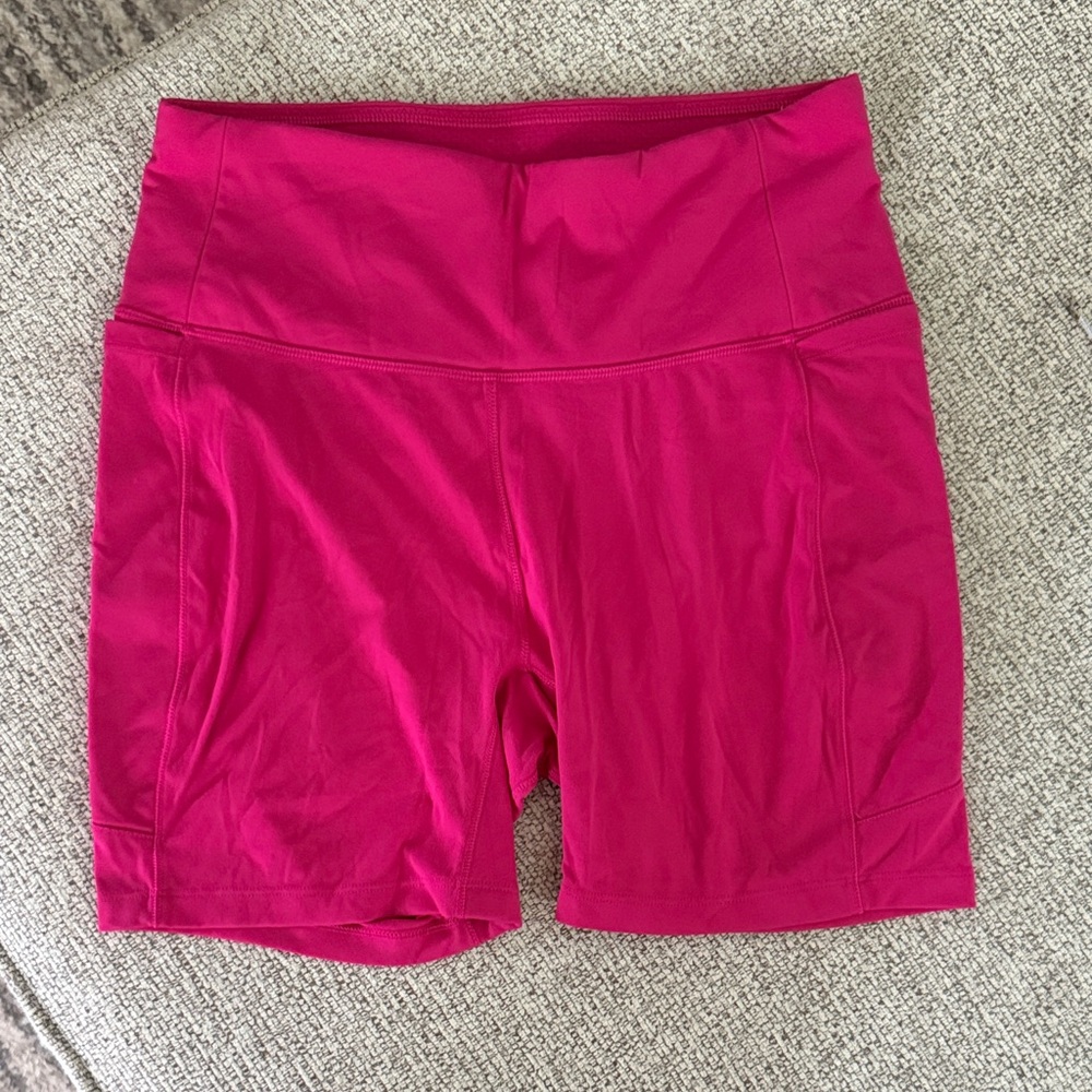 Calia Women's High-Rise Bike Shorts — Bright Fuchsia/Hot pink
